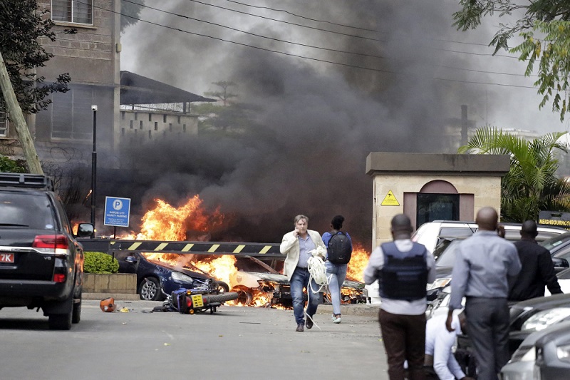 केन्या की राजधानी नैरोबी में होटल और कार्यालय परिसर में आतंकी हमला