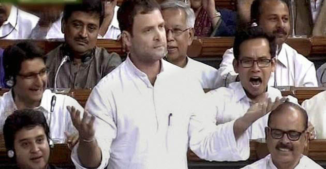 वीके सिंह के बयान पर राहुल ने संसद में किया पलटवार