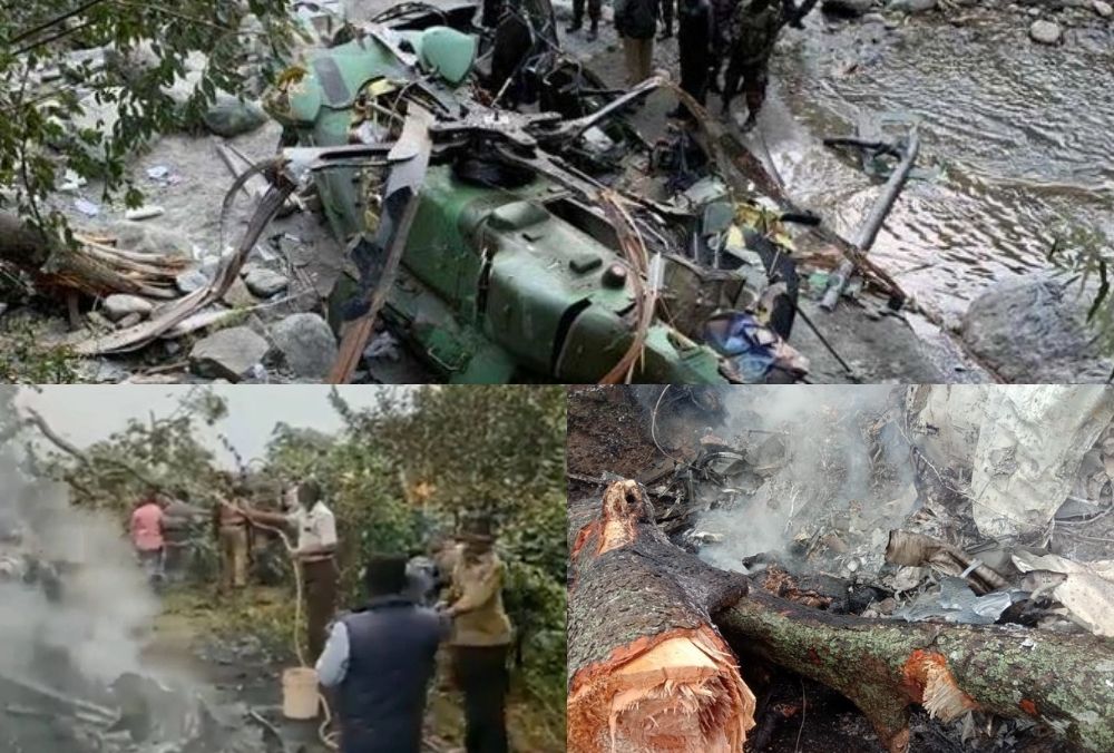 तमिलनाडु में सीडीएस बिपिन रावत का हेलीकॉप्‍टर क्रैश, देखें दर्दनाक हादसे की तस्वीरें