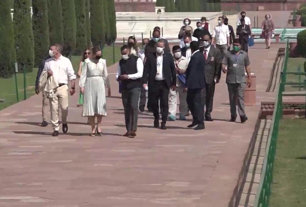 डेनमार्क की प्रधानमंत्री मेटे फ्रेडरिक्सन ने किया आगरा में ताजमहल का दौरा