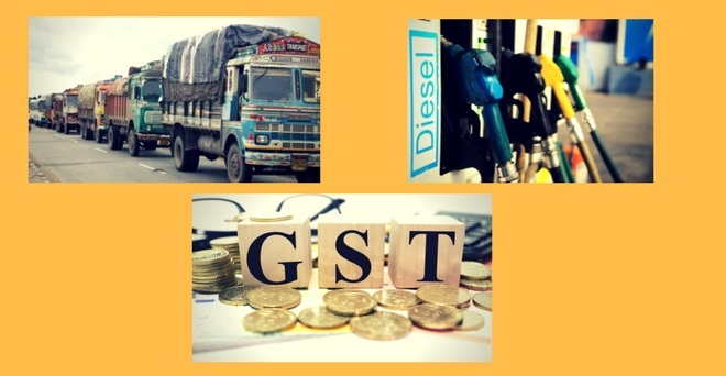 जीएसटी और डीजल के बढ़ते दामों के विरोध में देश भर के ट्रक ऑपरेटर हड़ताल पर
