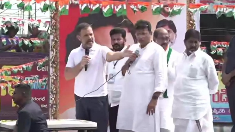 कांग्रेस सांसद राहुल गांधी बोले- तेलंगाना के मुख्यमंत्री के.चंद्रशेखर राव हारेंगे आगामी विधानसभा चुनाव, यहां राजा और प्रजा के बीच की लड़ाई