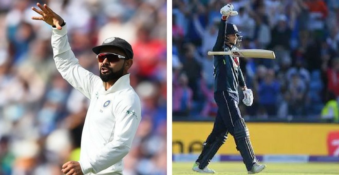 कोहली और इंग्लैंड के कप्तान के बीच 'माइक ड्रॉप' विवाद बना चर्चा का विषय