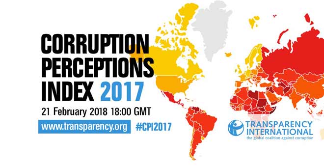 भारत ‍वैश्विक भ्रष्टाचार सूचकांक में 81 वें स्थान पर