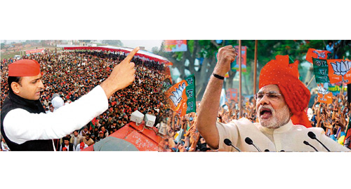 यूपी के चुनाव में अख‌िलेश-मोदी में खूब चले शब्दों के बाण