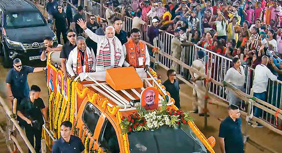 जीत की आसः झाखंड के हजारीबाग में परिवर्तन महासभा रैली में प्रधानमंत्री नरेंद्र मोदी