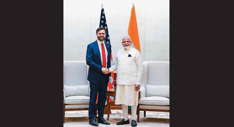 रुख बदलाः अमेरिकी उपराष्ट्रपति जे.डी. वांस के साथ प्रधानमंत्री नरेंद्र मोदी