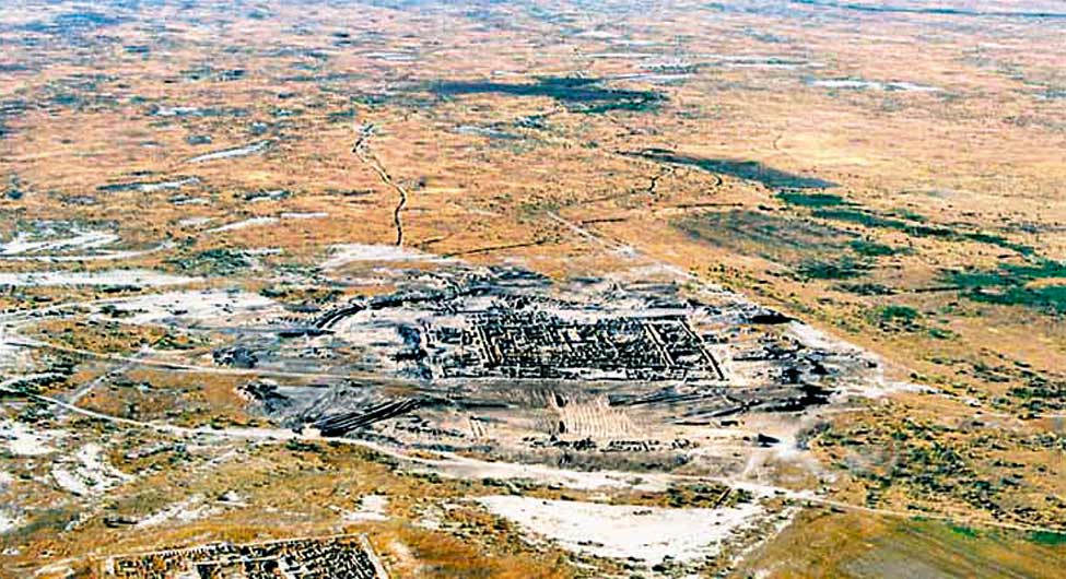 तुर्कमेनिस्तान के गोनुर का प्राचीन स्थपल जो बीएमएसी सभ्यता की राजधानी था, जिसके हड़प्पा से गहरे रिश्ते थे